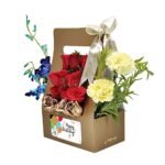 happy birthday customized flower gift box